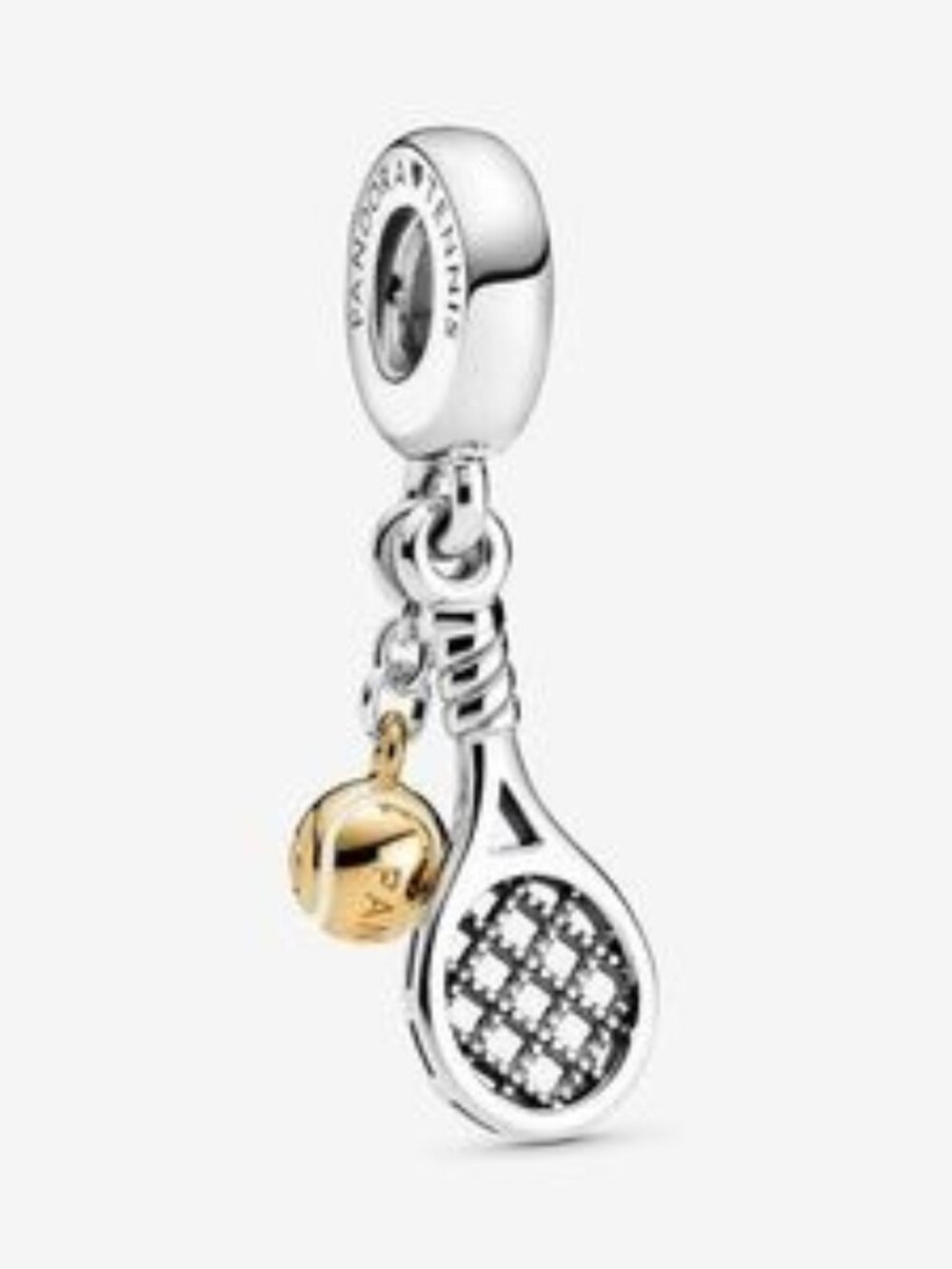 Tennis Racket and Ball Dangle Charm
